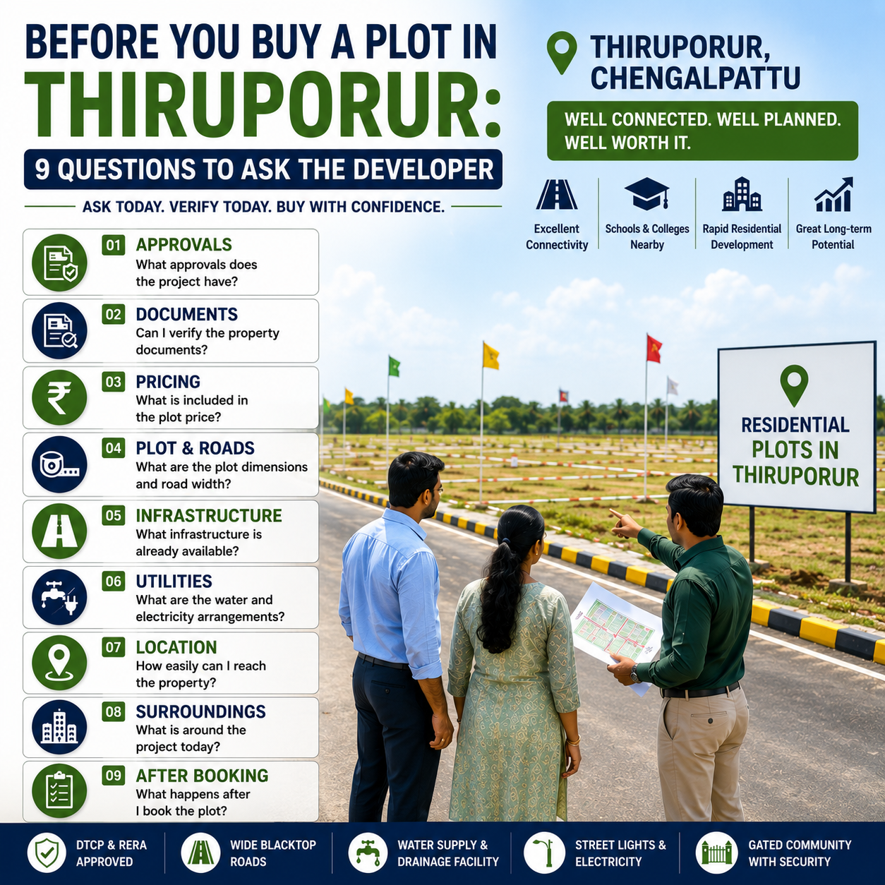 9 Questions to Ask Before Buying a Plot in Thiruporur