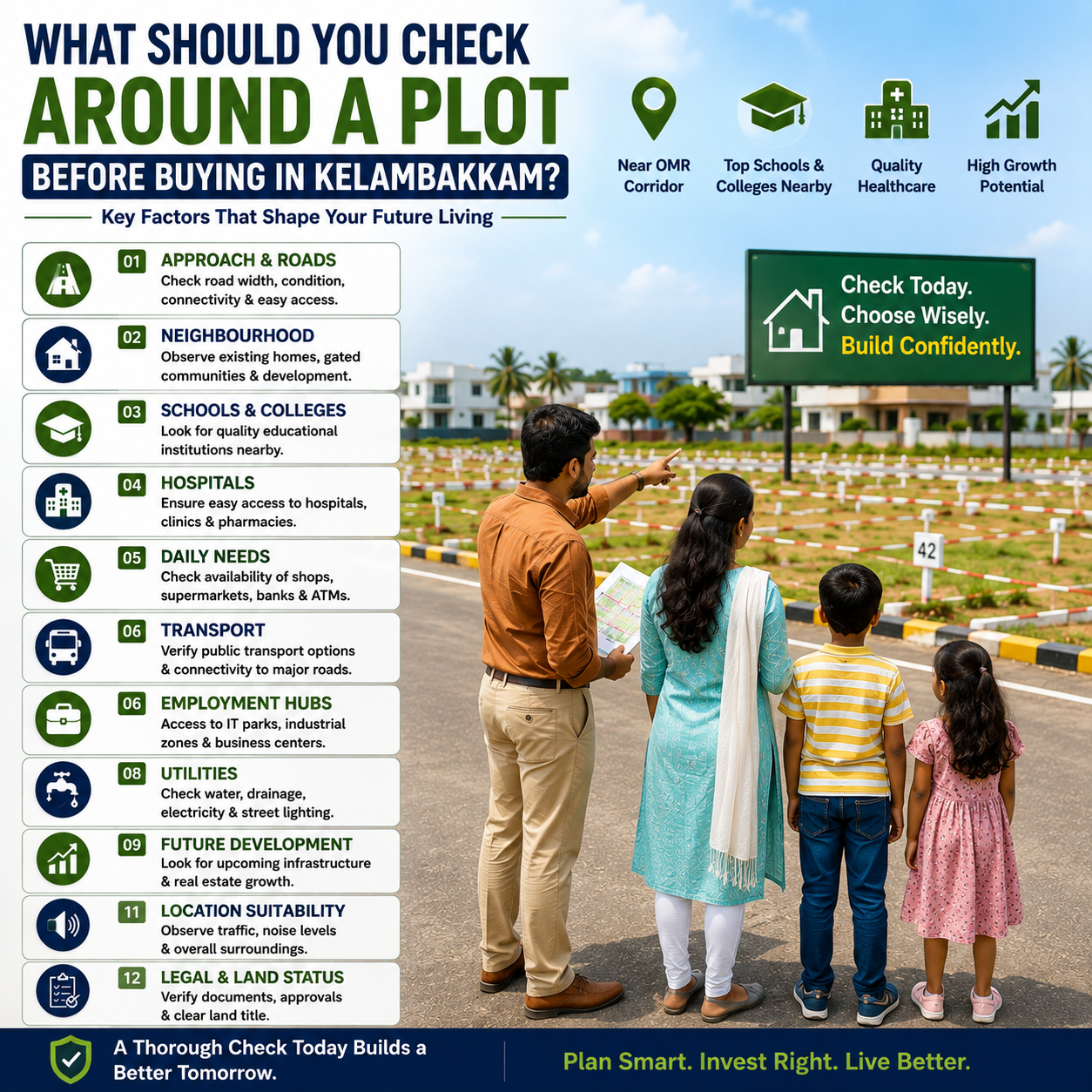 What to Check Around a Plot Before Buying in Kelambakkam